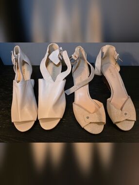 2 Pairs Nine West Sandals Heels | Size 8 | Bundle